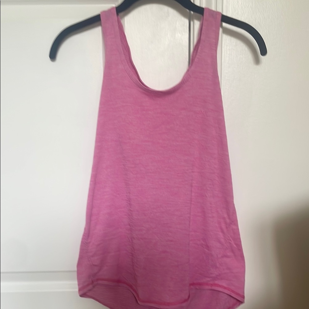 Lululemon Athletica Pink Sleeveless Tank Top with Scoop Neckline